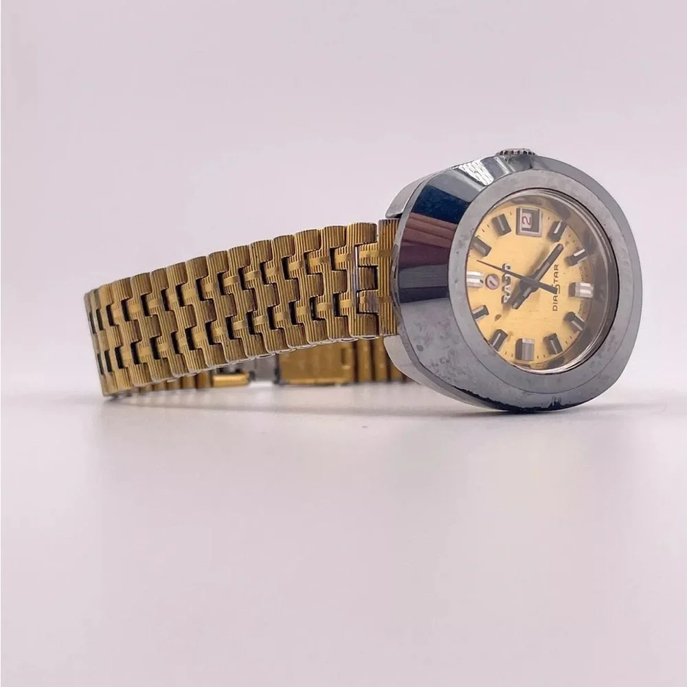 Rado DiaStar Watch Self-winding Cut Glass Date Diamond Vintage Antique #102